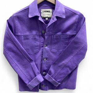 SOLD!!! L’AGENCE Purple Orchid Raw Hem Utility Jacket Size S